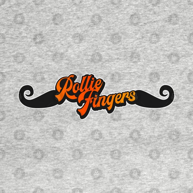 Retro Rollie Fingers Handlebar Mustache Tribute by darklordpug